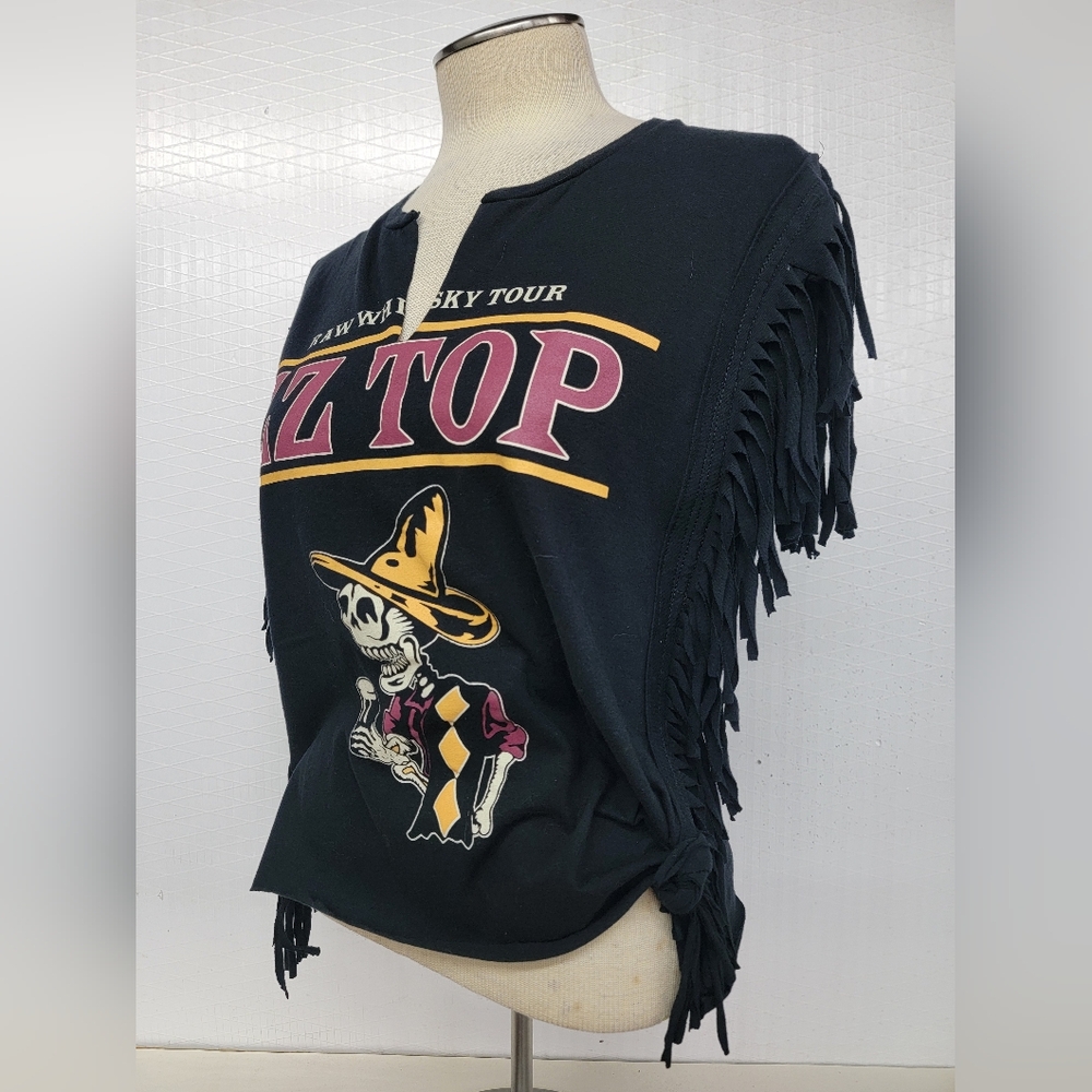 **SOLD*******ZZ Top Raw Whiskey Tour Fringe Concert Tee - Upcycled - Picture 6 of 11
